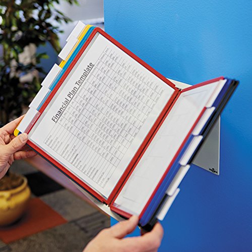 Durable Vario Desktop Reference System, 10 Panels, Assorted Colors