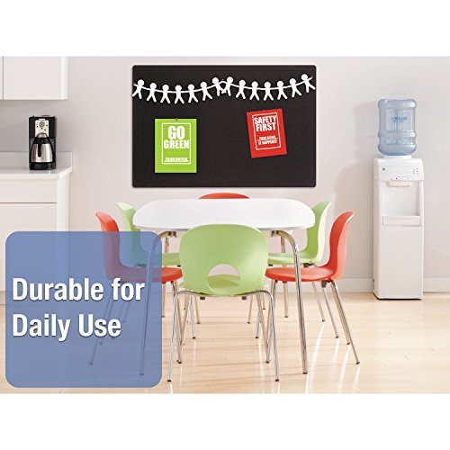 Quartet 7684BK Fabric Bulletin Board, Frameless,w/Hardware, 4-Ft x3-Ft, Black