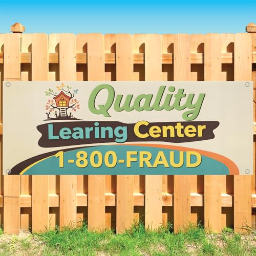 Quality Learning Center Banner 13 oz | Non-Fabric | Heavy-Duty Vinyl Single-Sided With Metal Grommets SB11070
