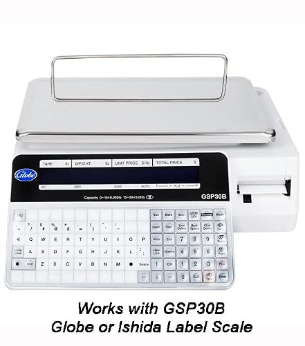 Globe/Ishida Scale Label GL-4164, Safe Handling, UPC, 64 mm x 59 mm (2.520” x 2.323”), 625 Labels/Roll, 12 Rolls/Case Made in USA