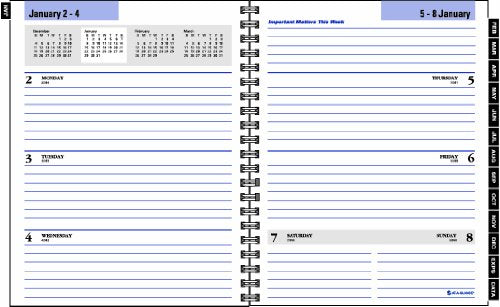 DayMinder Executive Weekly/Monthly Refill, 2019 6 7/8 x 8 3/4, for G545-14 and G545-00