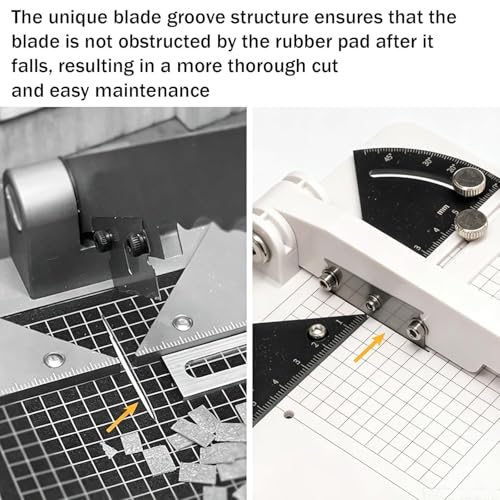 JBGYNU Manual Angle Cutter for Plastic & Wood, Model Making Building Tool, 0-45° Angle Cutting Station, with Protractor and Guide, Blade Thickness 0.23mm, for Hobbyists and Professionals