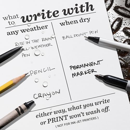 Rite In The Rain Weatherproof Laser Printer Paper, Tabloid Paper Size 11" x 17", 20# White, 500 Sheet Pack (No. 201117)
