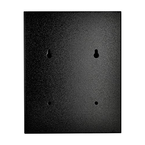 AdirOffice Heavy Duty Secured Safe Drop Box - Suggestion Box - Locking Mailbox - Key Drop Box - Wall Mounted Mail Box - Safe Lock Box - Ballot Box - Donation Box (Black)