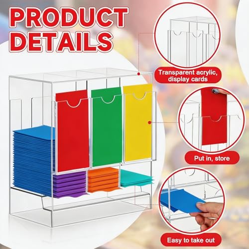 APGLSXY Portable Clear Card Organizers Box with Easy Operations Designs Card Dispenser