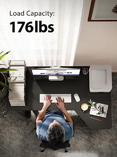 Marsail MSEDS2 Home-Office-desks, 55 x 34 Inch, Obsidian