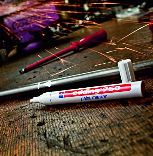 edding 750 Paint Markers Bullet Tip 2-4mm Line White Ref 750-049 [Pack of 10]