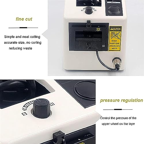 ZQJYMXM Automatic Tape Cutting Machine, Manual/Auto Electric Tape Dispenser, 5-999mm/20-999mm Cutting Length, 7-50mm Tape Width, for Cutting Scotch Tape, Double-Sided Tape, Cotton Tape,M-1000