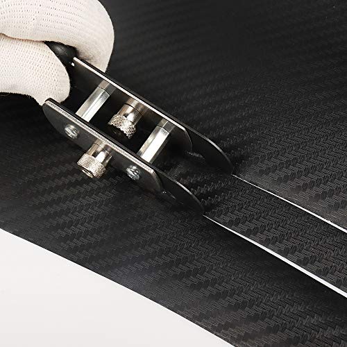 Gomake Vinyl Backing Cutter Dual Blades Two Cuts in One PTFE Coating Safety Film Cutting Knife for Backer Strip Cutting and Car Tinting With10 Extra Blades, 3 PTFE Stickers