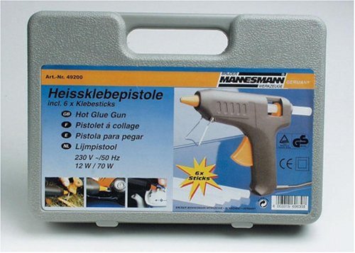 Brüder Mannesmann M49200 Hot Glue Gun with Sticks in Case