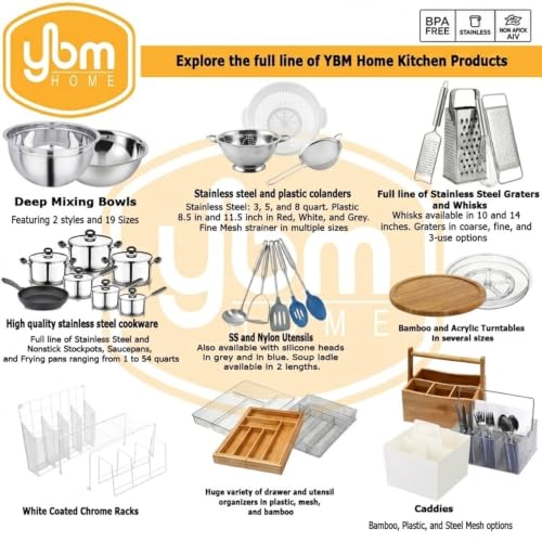 Ybm Home Mesh Storage Box, Silver Mesh Great for School Home or Office Supplies, Books, Computer Discs and More (6, 10.75 x 5.5 x 6.5)