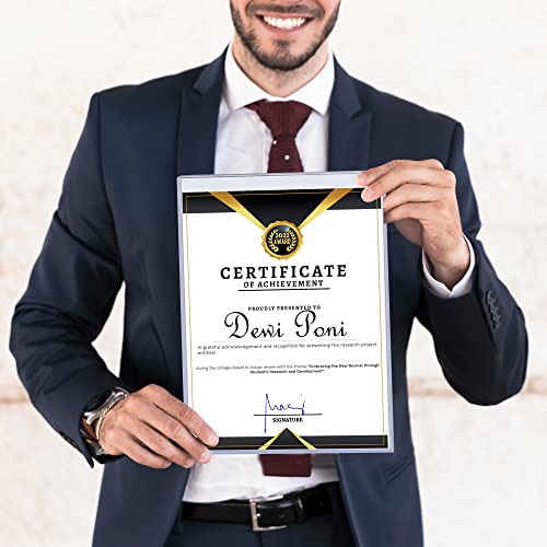 250 Pack 8.5 x 11 Rigid Print Protectors, Clear Hard Plastic Page Protectors, Top Loading Waterproof Plastic Sleeves for Paper, Photos, Documents, Birth Certificates, Acid-Free - Performore