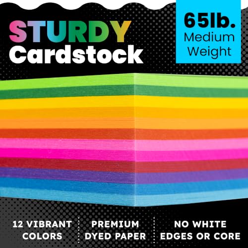 Hygloss Colored Cardstock Paper 11 x 17, 12 Assorted Colors, 144 Sheets