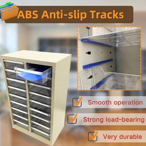 Yokoma File Cabinet 18 Medium Transparent Drawers Vertical Home Office Storage Paper Organizer Document Cabinet