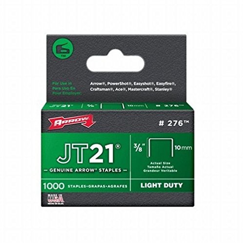 Arrow Fastener General-Purpose Staples 276 JT21 - Compatible with JT21 Staple Gun - 3/8 in, 25 Pack