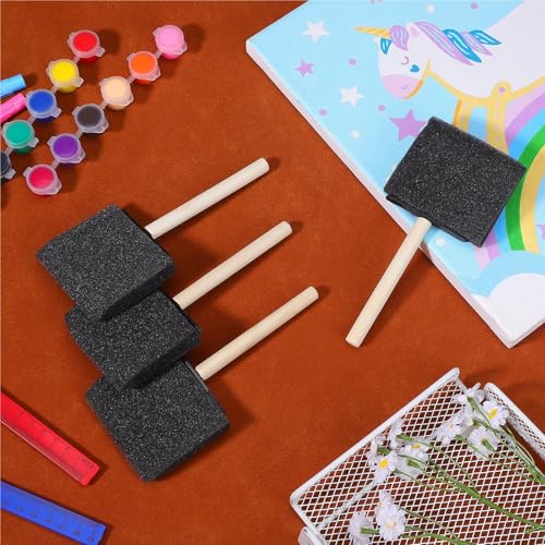 Foam Brushes for Painting 40 Pcs Sponge Brushes - Portable Painting Tools Set Perfect for DIY Craft Drawing Supplies & Art Kits
