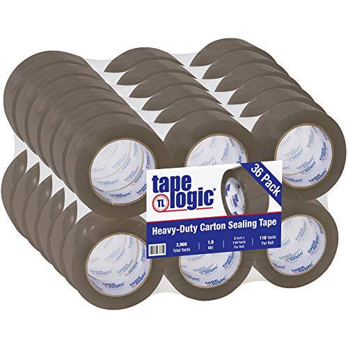 Aviditi Tape Logic 2 Inch x 110 Yard 1.9 Mil Tan, Heavy Duty Hot Melt Packing Tape, 36 Pack, Perfect for Packing, Shipping, Moving, Home and Office