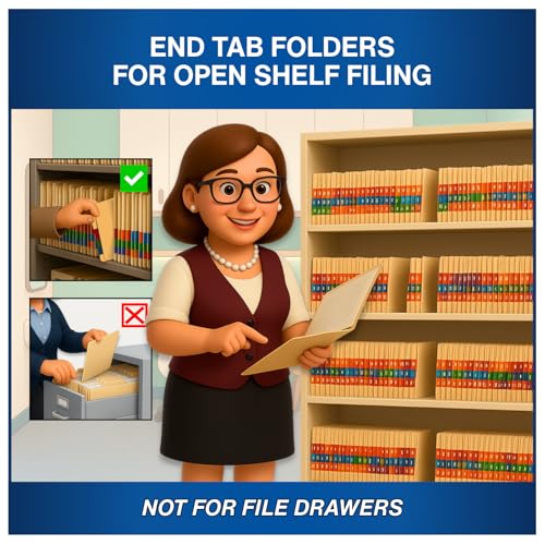 Brown File Folders, Doctor Stuff, Letter Size Reinforced End Tab Folder, 14 pt Stock, Carton of 250