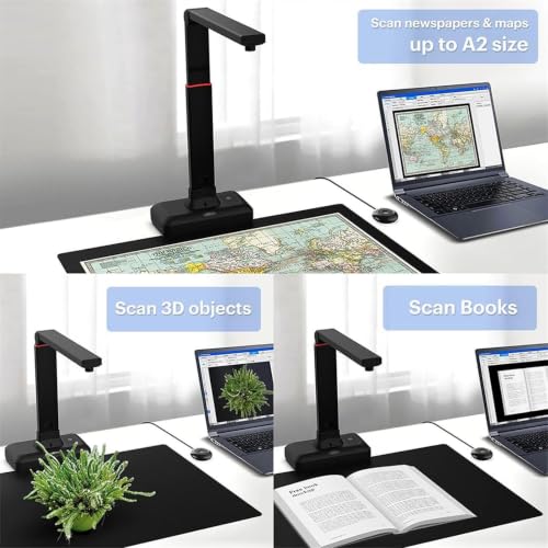 23MP Document Camera Scanner, A2 Large Format Book Scanner
