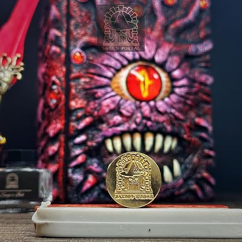 Sage's Portal Eye Tyrant Notebook for TTRPG DND Dungeons and Dragons Sketchbook Diary Journal (Notebook Gift Set, Red Eye Tyrant)