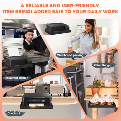 Ecliptica 2 Pack Printer Tray & Shelf for POS KDS Kitchen Thermal Printers