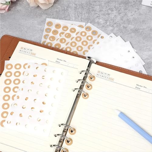 2400 Pcs Paper Hole Reinforcement Circles, 1/4 Inch Binder Hole Repair Stickers