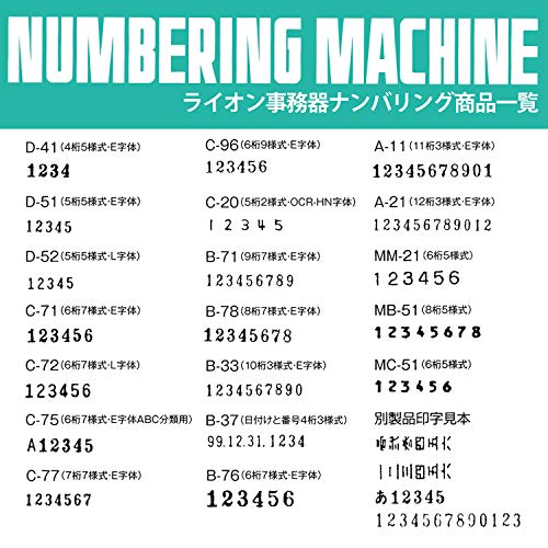 Lion Pro-Line Heavy-Duty Automatic Numbering Machine 6-Wheel, Gothic (C-72)
