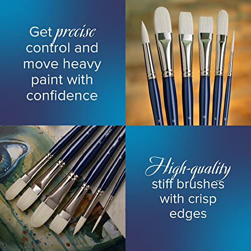 Silver Brush Limited Bristlon Filbert Oil and Acrylic Paintbrush, Size 8