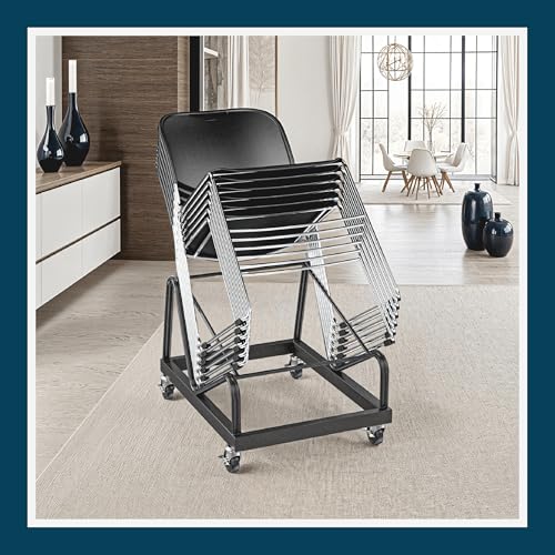 OEF Furnishings OEFCL85 Stack Chair Dolly, Heavy Duty Steel Cart (Vertical Cradle, Fits OEF850CL Series and Similar Sized Stack Chairs, 1100 lb Weight Capacity, Swivel Casters)