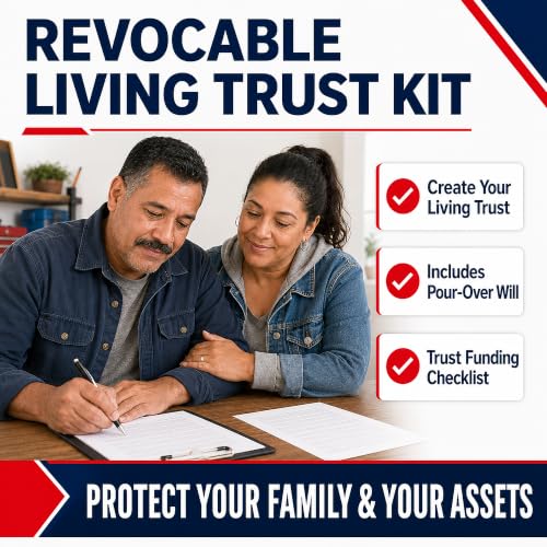 Revocable Living Trust Kit – Revocable Living Trust + Pour-Over Will + Trust Funding Checklist – Attorney-Drafted Templates with Instructions
