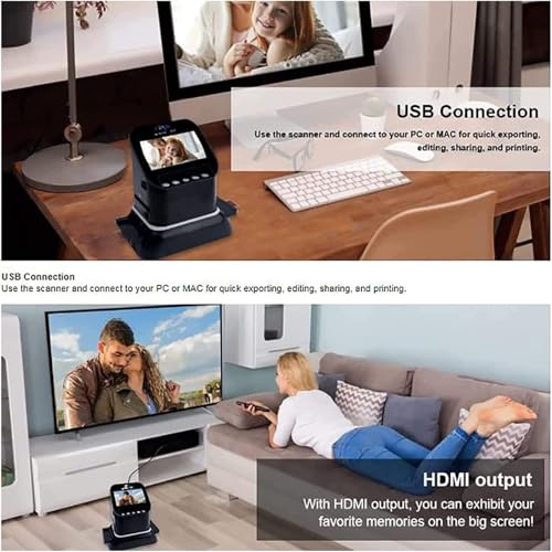 High Resolution 120 Film Scanner 22 Mega Pixels Slide Negative Photo Scanner Digital 35mm 135 126KPK Film Converter 4.3" LCD