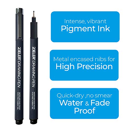 Zieler Fineliner Drawing Pens Starter Set