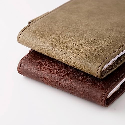 Slip-On PB RHODIA Memo Cover No.11 Leather Italian Leather Pueblo Compact Castagno (Dark Brown) IPV-6001