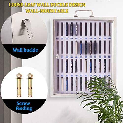Dntum Mobile Stand,Locker Shelves,Cell Phone Lock Box,Wall Mount Storage Box,Phone Holder Cabinet Storage Box,Phone Cabinet,Storage Box,Metallic48Slots