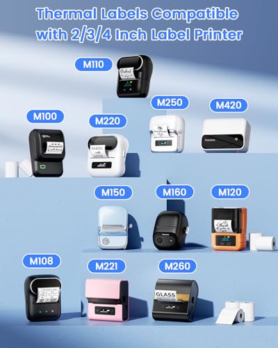 Phomemo Labels 6 Rolls,1.97"x1.18", Use for M110/M100/M220/M108, 1380 PCS