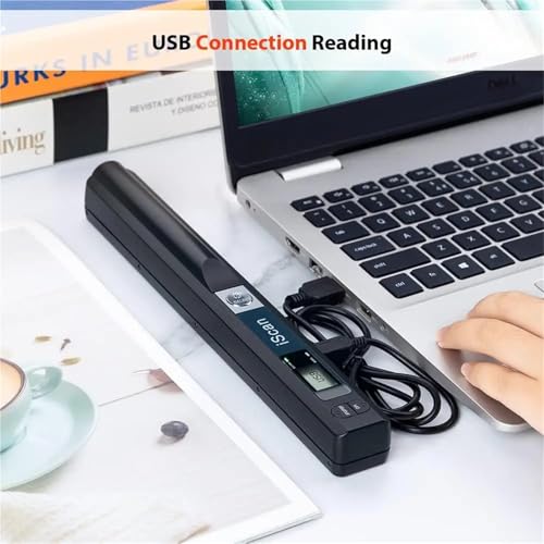 Portable Scanner, Portable Handheld IScan A4 Scanner 900DPI HD Mini for School Home Business Scan USB Type-C Document Photos Scanners(Silver)