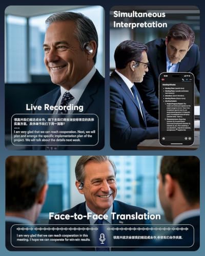 AI Translation Earbuds Real Time, No Subscription 198 Languages Translator