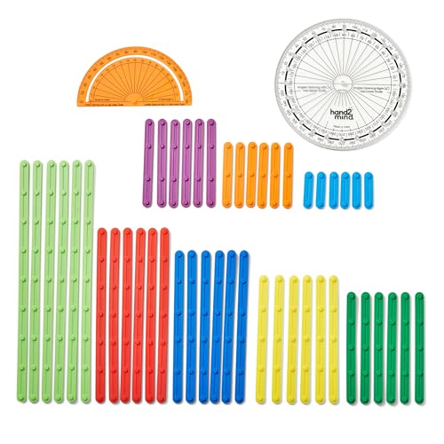 hand2mind AngLegs Small Group Set with 8 Protractors