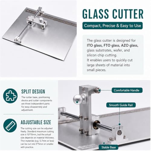 Lab Glass Cutting Table，for Laboratory research, optoelectronic industry， for Ito Fto Azo Quartz Wafer Substrates (50x47cm/19.7x18.5in)