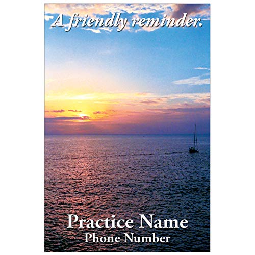 Appointment Reminder Postcards for Optometric & Optical. Customize Card Front and Back with Practice Information. 4"x6", Full-Color Front & Premium High Gloss UV Coating. Sturdy 16 Pt. stock. (1000)