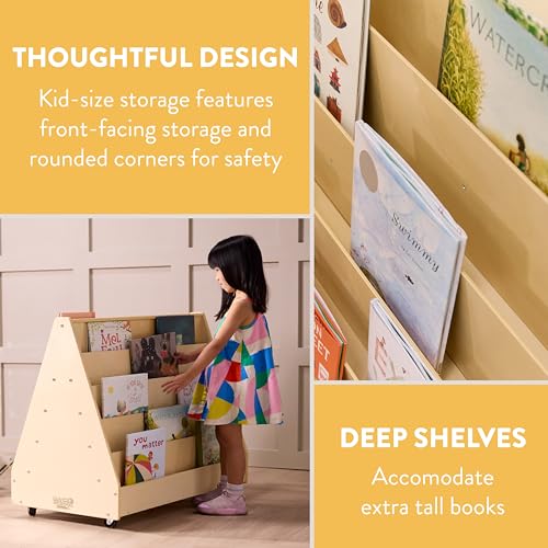 Back2School Express Mobile Double-Sided 10-Shelf Book Display, Natural