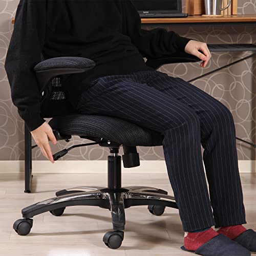 Fuji Boeki 82530 Master 3 High Back, Office Chair, Desk Chair, Mesh, Breathable, Black, Backrest Storage Space Included, Elevation Function, Locking Function