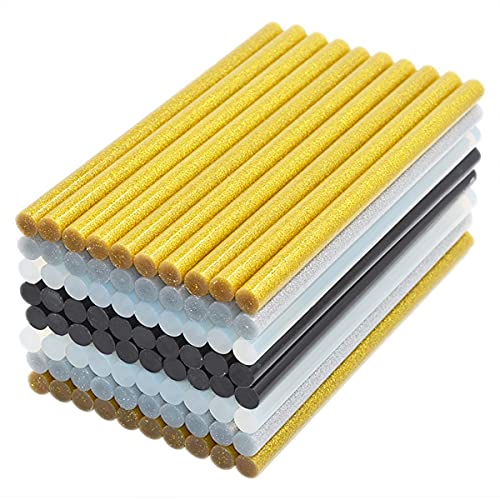 ZTBH Hot Melt Glue Sticks 50 Pcs 11mm*200/3000mm Hot Melt Glue Sticks, for Glue Gun Craft Phone Case Repair Accessories, Adhesive Stick Clear Black Melt Glue Stick (Diameter : Silve, Length : 200mm)