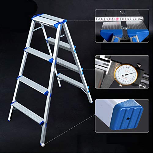FLYIFE Step Stool Two Step Ladder Stool, Three Four Steps Outdoor Metal Ladder, Office Factory Double Side Ladder Super Light Stepladders Household Ladder/43X46X50Cm