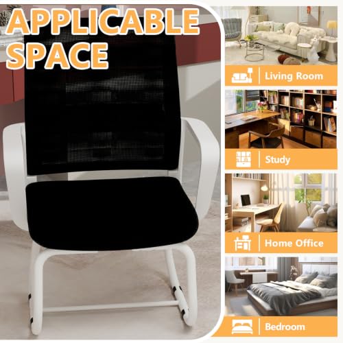 ZRainbowroad Office Chair No Wheels with Armrests for Office Guest Seating