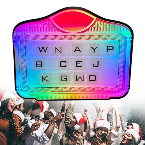 Fablestoryem Cinema Light Box LED Letter Bottle Presenter，Color Letter Billboard,Letters/Numbers Board,Billboard Board Atmosphere Props for Bar and Club,Home Decor,Wedding,Birthday Parties,A