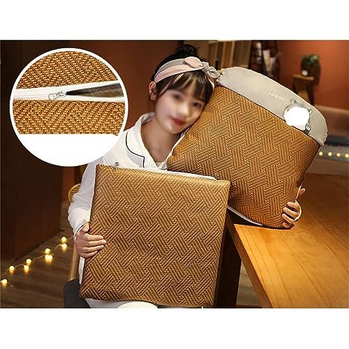 GSTYMXX Mat Rattan Seat Cushion Lumbar Pillow Office Back Support