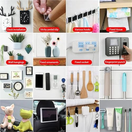 12 Roll 1/24" X 1.18" X 10' Double Sided Tape Heavy Duty, Nano Double Sided Adhesive Tape for Paste Items, Transparent, Household, Traceless