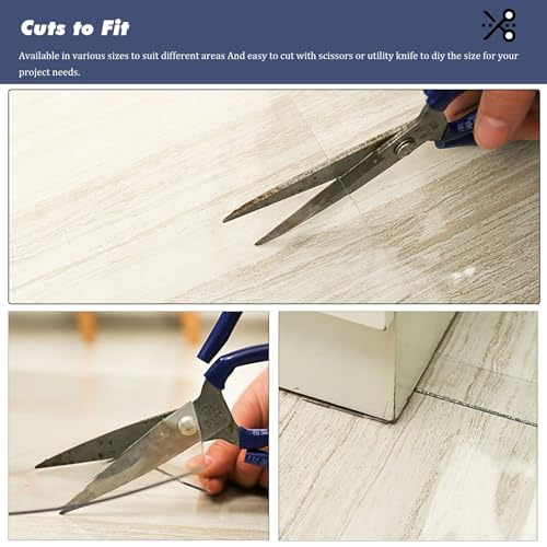 2 Ft 4 6 8' 10 12 14 16 18 20 Foot Clear Vinyl, Plastic Floor Runner/ Protector for Hard Floors, Oil Water Proof Kitchen Tile Wood Ground Doormat - Transparent Desk Chair Mats(3 x 9ft/91 x 274cm)