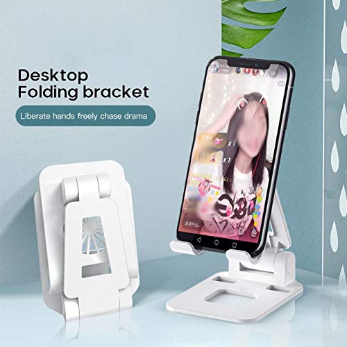 Heat Dissipation Mobile Phone Holder Stand for Adjustable Desktop Tablet Holder Universal Table Cell Phone Stand (Color : White) (Blue)